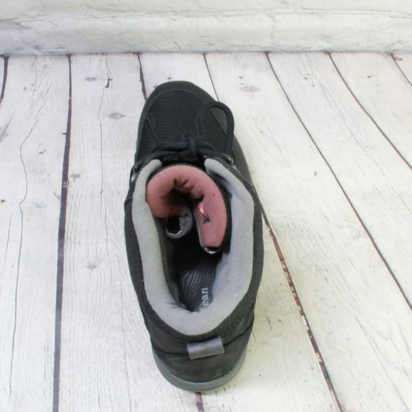 LL Bean Black Leather Waterproof Insulated Ankle Hiking Boots Size 11 M - Picture 7 of 9